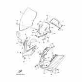 Схема вузла: Вітрове скло Yamaha XP500 T-MAX