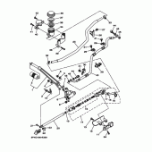 Схема узла: Задний тормозной цилиндр Yamaha XV1700 Road Star Midnight Warrior