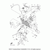 Схема узла: Радиатор и Патрубок системы охлаждения Yamaha FZ6 FZ6R
