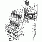Схема узла: Впускная система Yamaha YZF750 YZF750