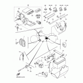 Схема вузла: Електроустаткування 1 Yamaha XVS400 Drag Star