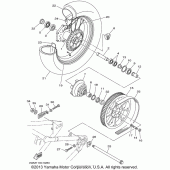 Схема вузла: Заднє колесо Yamaha XV1600 Road Star Silverado