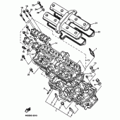 Схема узла: Головка цилиндра Yamaha YZF750 YZF750