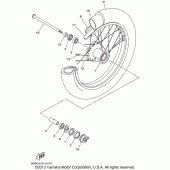 Схема вузла: Переднє колесо Yamaha XVS650 V-Star Custom