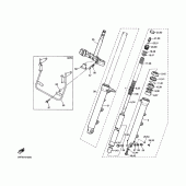 Схема узла: Вилка передней оси Yamaha FZX750