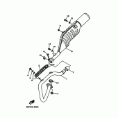 Схема вузла: Вихлопна система Yamaha TT250R TT-R