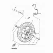 Схема узла: Переднее колесо Yamaha YP250 X-MAX