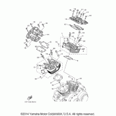 Схема вузла: Головка циліндра Yamaha XV1900 Raider