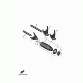 Схема вузла: Вал перемикання Yamaha XV1900 Star Venture