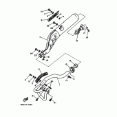Схема вузла: Вихлопна система Yamaha XT350 XT350
