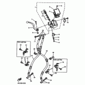 Схема узла: Передний тормозной цилиндр Yamaha XJR1200