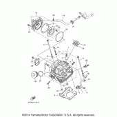 Схема вузла: Головка циліндра Yamaha XT250 XT250