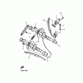 Схема вузла: Розподільний вал та Ланцюг ГРМ Yamaha XJ900 Diversion