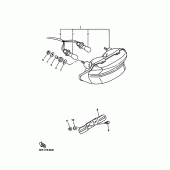 Схема вузла: Задній ліхтар (Стоп сигнал) Yamaha XJR1300