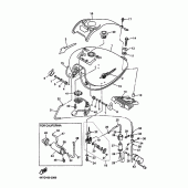 Схема узла: Топливный бак Yamaha XVZ1300 Royal Star Midnight Venture