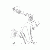 Схема вузла: Розподільний вал та Ланцюг ГРМ Yamaha XT660 XT660X