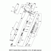 Схема вузла: Вилка передньої осі Yamaha XVS1300 V-Star Deluxe