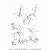 Схема вузла: Підніжки та підставка Yamaha XVS1100 V-Star Custom (з вогнем)