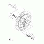Схема вузла: Переднє колесо Yamaha YZF-R1 R1