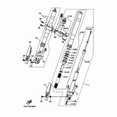 Схема узла: Вилка передней оси Yamaha XV1700 Road Star Warrior