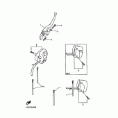 Схема вузла: Пульт управління рулевою і Ричаг Yamaha XVZ1300 Royal Star Tour Classic