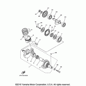 Схема вузла: Колінчастий вал та Поршень Yamaha TW200