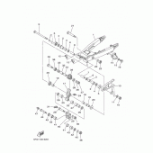 Схема вузла: Задній важіль та підвіска Yamaha TTR225 TT-R225
