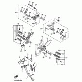 Схема узла: Подножки и Подставка Yamaha YZF750 YZF750