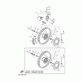Схема узла: Front wheel и brake system Yamaha XT125
