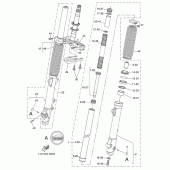 Схема вузла: Вилка передньої осі Yamaha XT660 XT660Z Tenere