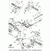 Схема узла: Подножки и Подставка Yamaha XV250 Route 66