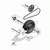 Схема узла: Заднее колесо Yamaha XV1900 Star Venture