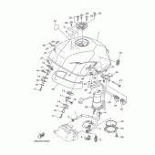 Схема вузла: Паливний бак Yamaha TDM900