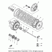 Схема вузла: Сцепление Yamaha WR250 WR250Z