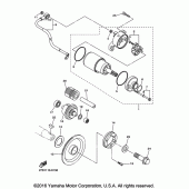Схема вузла: Привід стартера Yamaha XVS1300 V-Star Tourer