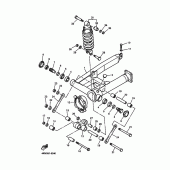 Схема вузла: Задний рычаг и Подвеска Yamaha XJ900 Diversion