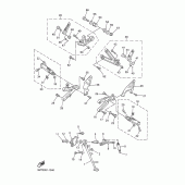Схема вузла: Підніжки та підставка Yamaha YZF-R6/ YZF600 R6