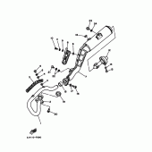 Схема вузла: Вихлопна система Yamaha TW200