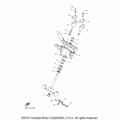 Схема вузла: Рульовий механізм Yamaha XVS950 V-Star Tourer