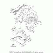 Схема вузла: Крило Yamaha XV1900 Roadliner Midnight