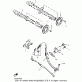 Схема вузла: Распредвал і Цепь ГРМ Yamaha YZF600R Thundercat