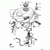 Схема узла: Топливный бак Yamaha YZF750 YZF750