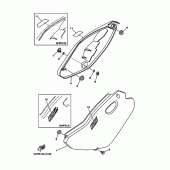 Схема вузла: Боковая крышка Yamaha TTR125 TT-R125