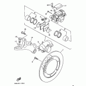 Схема вузла: Задній гальмівний супорт Yamaha TDM850