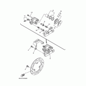 Схема узла: Задний тормозной суппорт Yamaha XT250 Serow