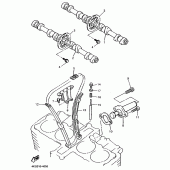 Схема вузла: Розподільний вал та Ланцюг ГРМ Yamaha XJR1300