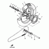 Схема вузла: Заднє колесо Yamaha TT600