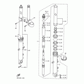 Схема вузла: Вилка передньої осі Yamaha YZF-R6/ YZF600 R6