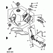 Схема узла: Топливный бак Yamaha XT225 XT225