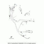 Схема узла: Руль и Тросики Yamaha XV1700 Road Star Midnight Warrior